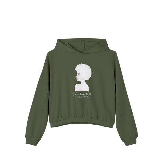 “We’ve Been Tired.” Cinched Crop Hoodie – Grown & Known Collection