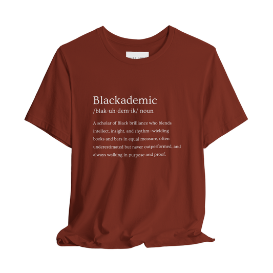 "Blackademic” Classic Fit Unisex Tee – Blacktionary Collection